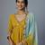 Yellow embroidered silk kurta set