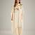 Ivory embroidered crepe kaftan set