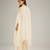 Ivory embroidered crepe kaftan set