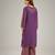 Purple embroidered organza kurta set