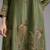 Green embroidered tissue anarkali