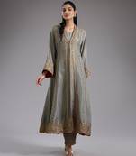 Grey embroidered tissue co ord set