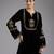 Black embroidered velvet kurta set