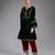 Black embroidered velvet kurta set