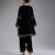 Black embroidered velvet kurta set