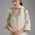 Ivory embroidered tissue kurta Set