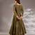 Green embroidered chanderi anarkali