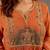 Orange embroidered chanderi anarkali