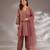 Pink embroidered net Kurta Set