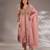 Pink embroidered chanderi kurta set