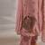 Pink embroidered chanderi kurta set
