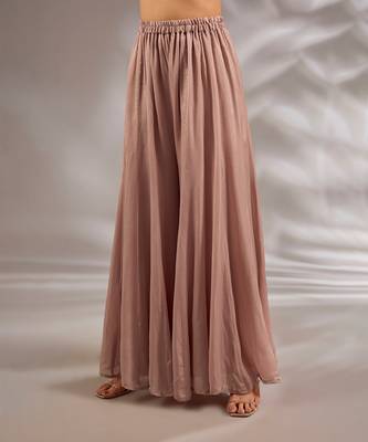Pink embroidered satin sharara set 3