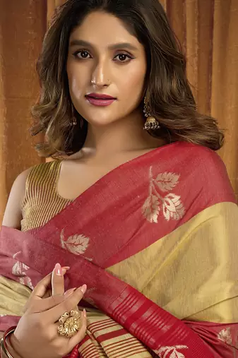  soft tissue saree with contrast border and blouse | festival saree