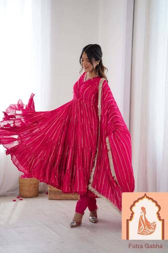   Ethnic Wear Ruffle Gown