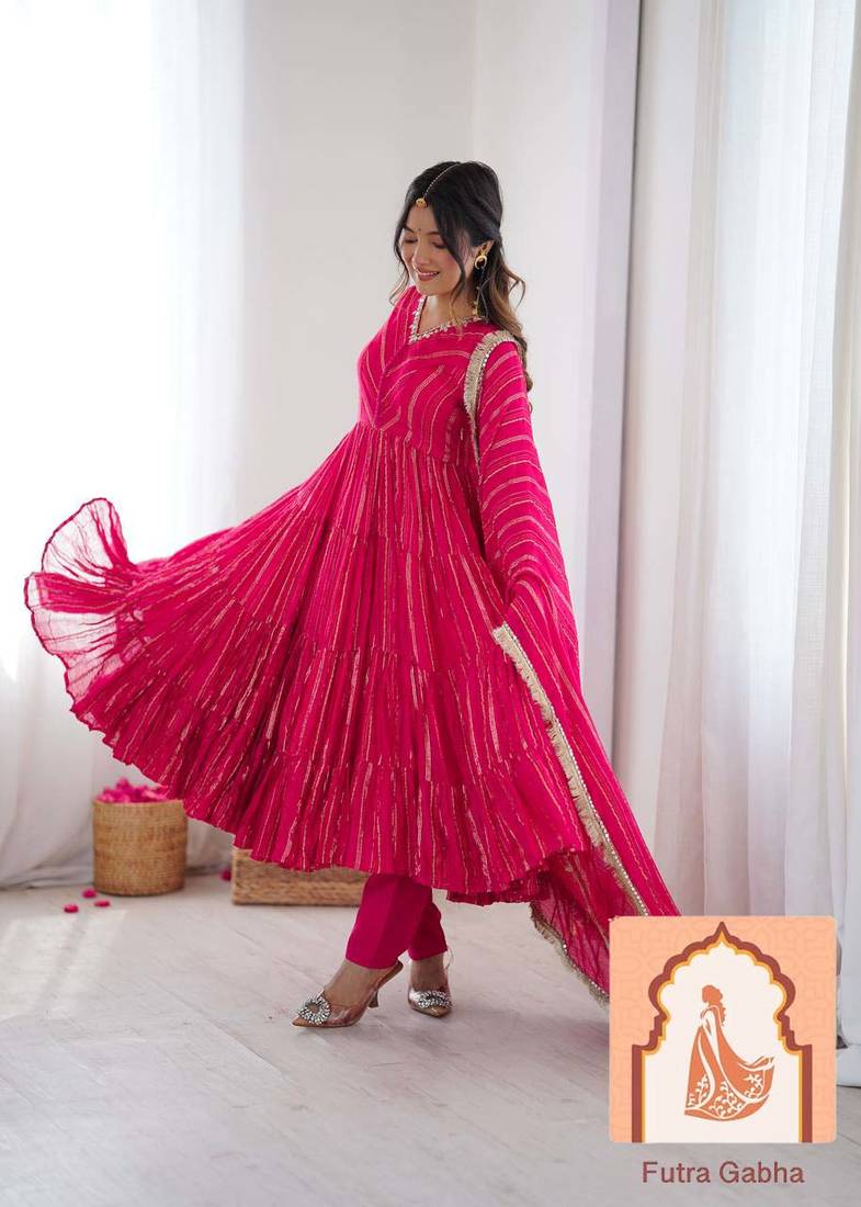   Ethnic Wear Ruffle Gown