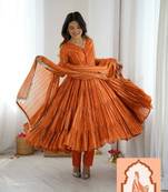  Ethnic Wear Ruffle Gown