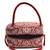 tribal maroon cotton abstract jacquard handheld bag
