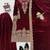 Maroon viscose velvet cording sequence with moti work top bottom with dupatta