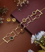 Multi color choker amrapali necklace set presenting bold necklace charm for modern ethnic celebrations