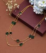 Green color amrapali necklace showcasing elegant handcrafted necklace elements for cultural festive styling