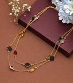 Multi color amrapali necklace designed with artistic patterns to brighten every ethnic necklace collection