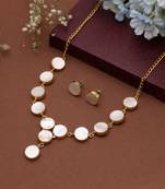 White color amrapali necklace set offering serene necklace elegance perfect for weddings and celebrations