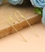 Gold color earcuff designed to add stylish ethnic detailing to every fashionable look