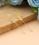 Gold color earcuff offering modern yet traditional charm perfect for festive jewelry lovers