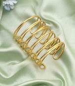 Stylish gold color bracelet designed to enhance classic ethnic outfits with graceful sparkling charm