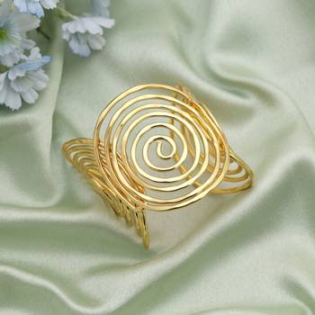 Premium gold color bracelet offering refined craftsmanship suited for celebrations and cultural ceremonies 1