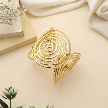 Premium gold color bracelet offering refined craftsmanship suited for celebrations and cultural ceremonies 2