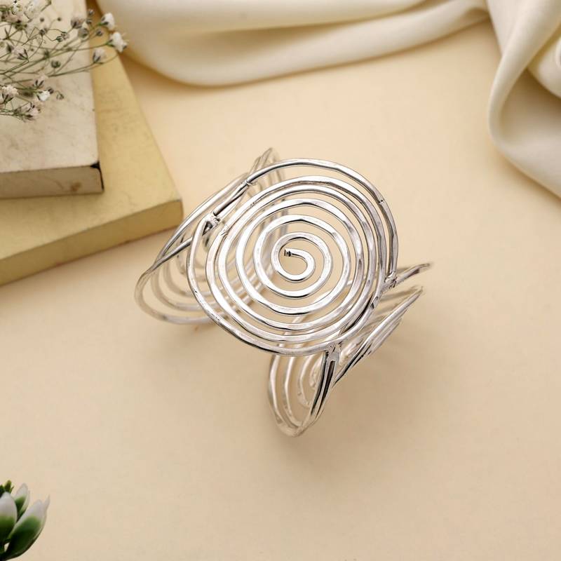 Elegant gold color bracelet created to complement festive attire with luxurious handcrafted brilliance