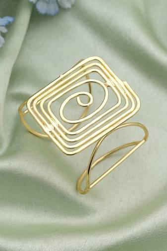 Gold color bracelet showcasing delicate artisanal work ideal for weddings and special ethnic occasions