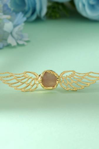 Light pink color amrapali rings crafted with delicate design for elegant traditional fashion