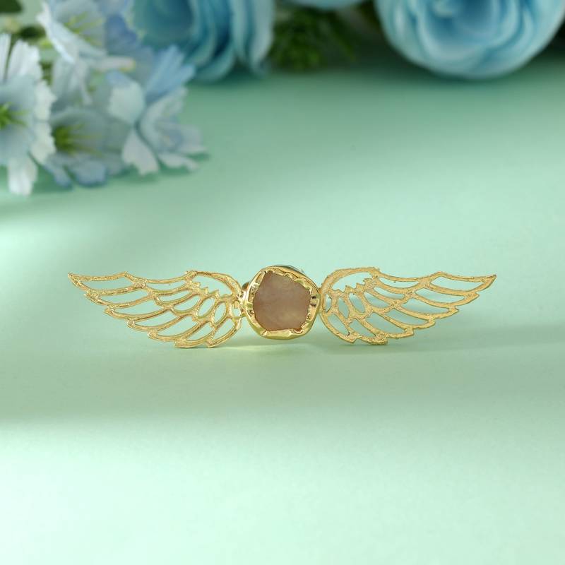 Light pink color amrapali rings crafted with delicate design for elegant traditional fashion