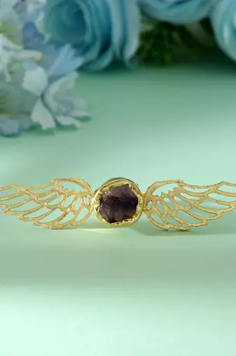 Purple color amrapali rings designed for bold traditional fashion with stunning regal appeal