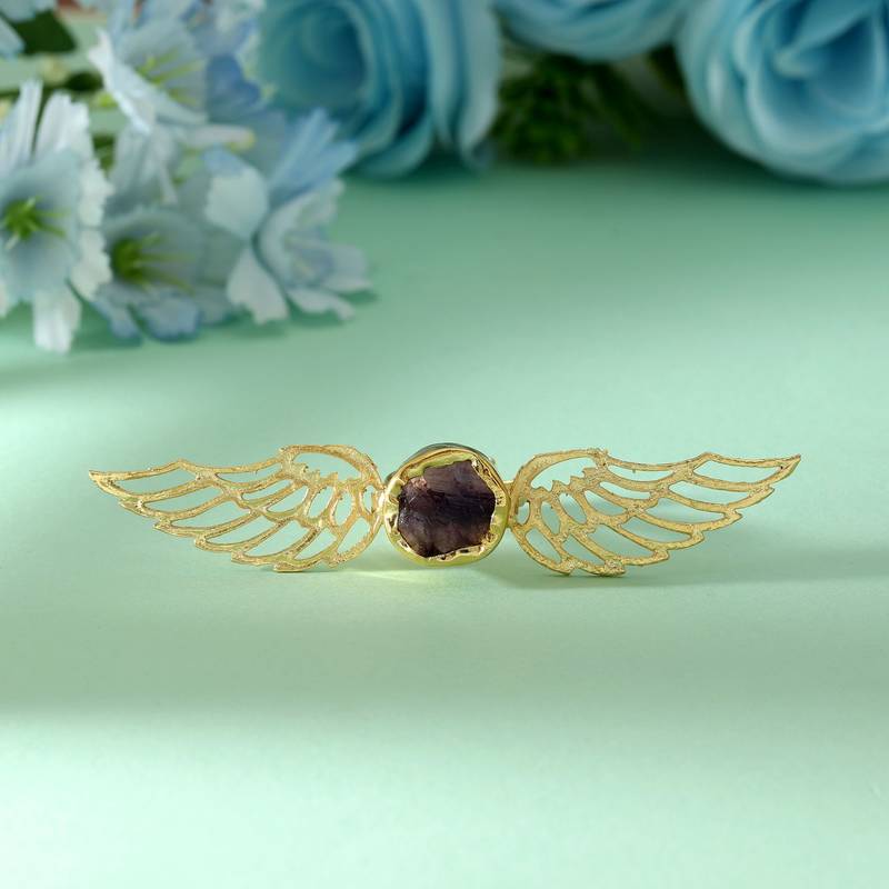 Purple color amrapali rings designed for bold traditional fashion with stunning regal appeal