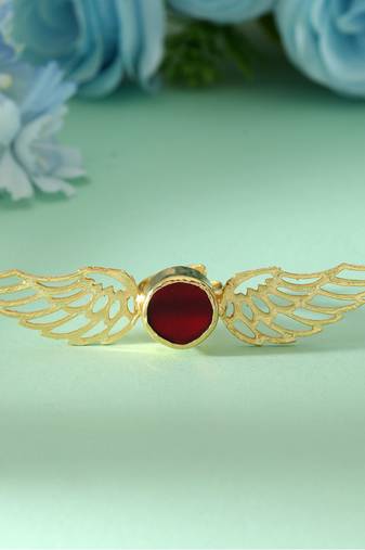 Maroon color amrapali rings showcasing deep cultural elegance ideal for wedding celebrations