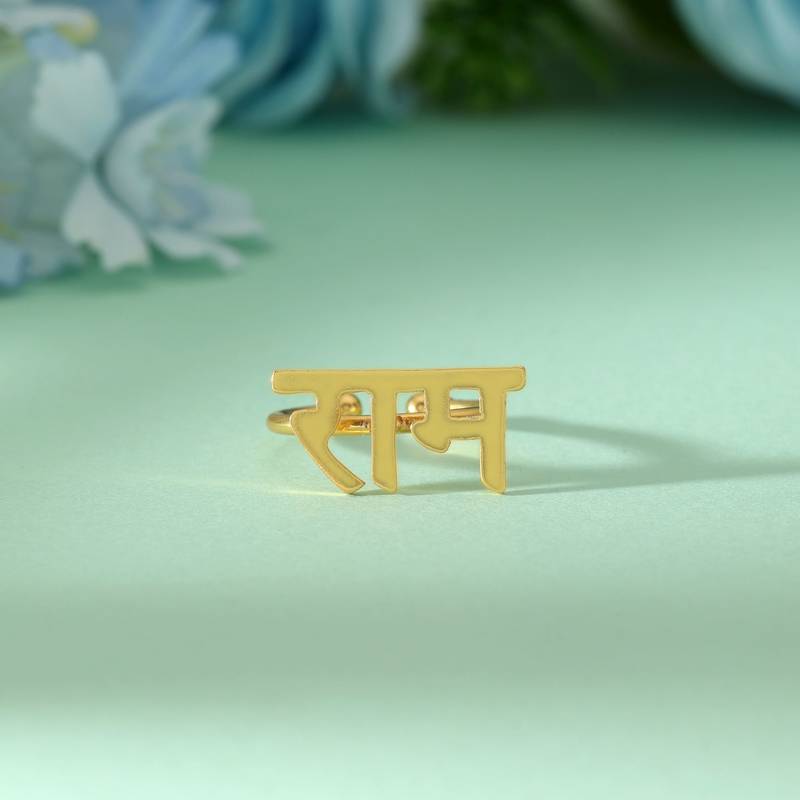 Gold color amrapali rings crafted for luxurious traditional looks with exquisite handcrafted beauty