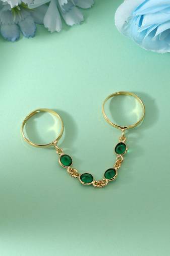 Green color amrapali rings designed to add graceful color and elegance to traditional outfits