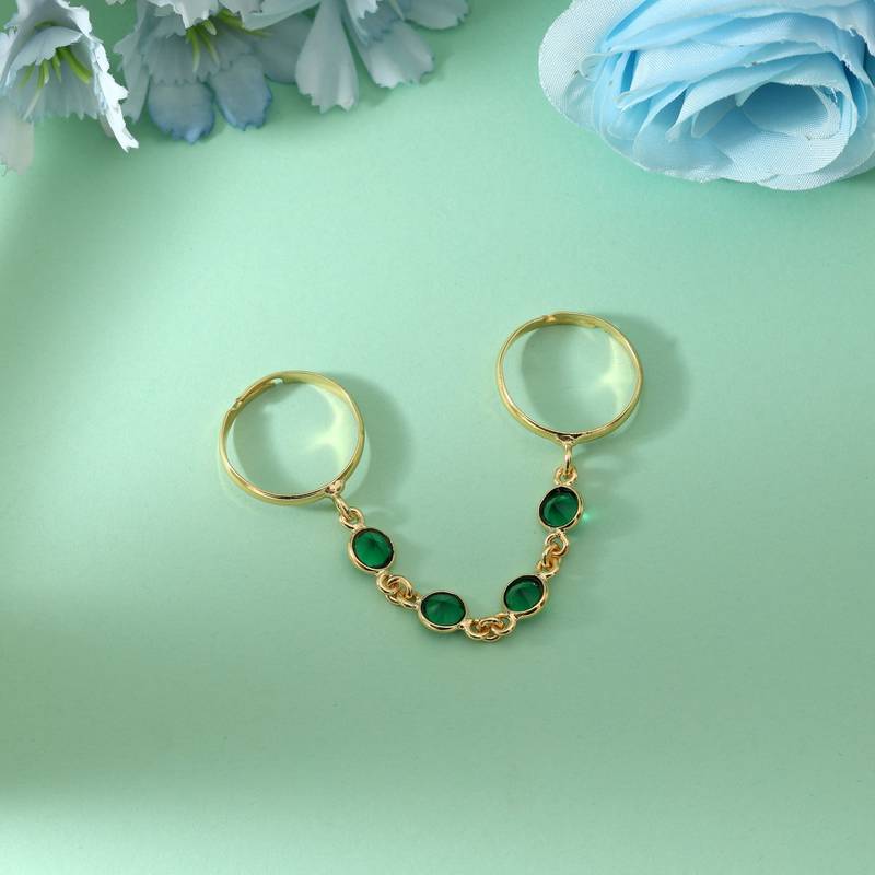 Green color amrapali rings designed to add graceful color and elegance to traditional outfits