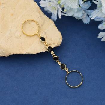Black color amrapali rings crafted for bold statement styling during festive celebrations 2
