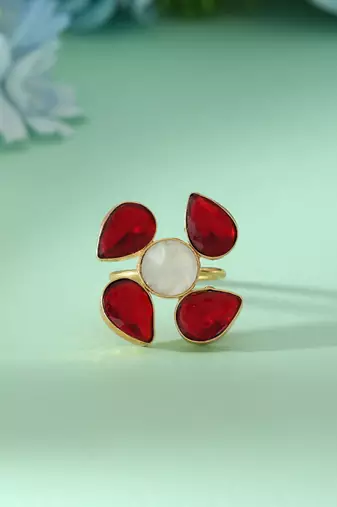 Maroon color amrapali rings delivering rich cultural charm for weddings and festive events