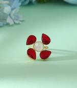 Maroon color amrapali rings delivering rich cultural charm for weddings and festive events