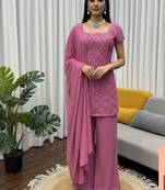 Pink Georgette Kurta Set