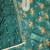 Sea green color hand work heavy organza straight churidar dress material