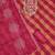 Pink color hand work heavy organza straight churidar dress material