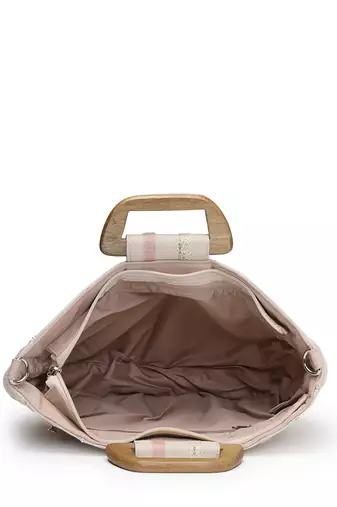 boho natural & pastel cotton ethnic embellished handheld bag