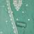Sea green color thread work roman silk straight churidar dress material