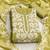 Lime color thread work roman silk straight churidar dress material